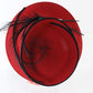 Chapeau Creations Ruth Kropveld Chic Red Black Designer Ladies Hat 6 7/8 55cm