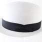 Dobbs Fifth Avenue Parker Mens White Straw Fedora W/ Black Band MULTIPLE SIZES