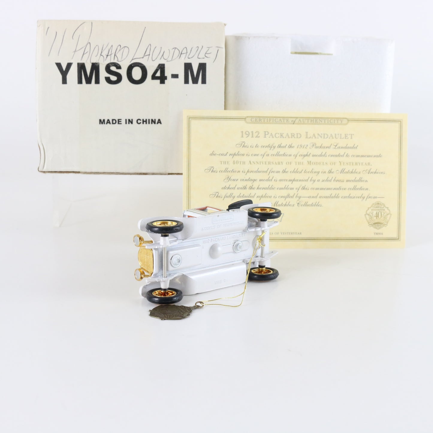 1912 Packard Landaulet White Models Of Yesteryear Matchbox 1:43 Yms04-m