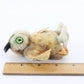 Vintage 4" Steiff Wittie Owl 1950s-60s Wool 4310 Green Eyes Germany