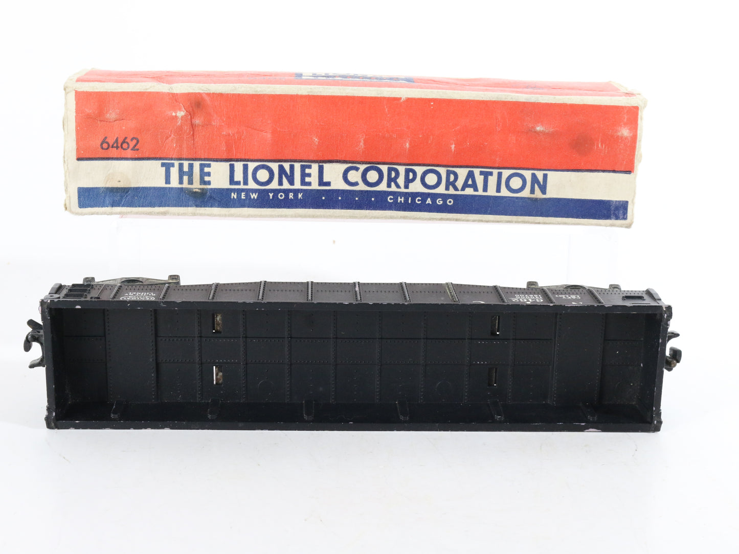 Lionel O Postwar 6462 New York Central NYC Gondola Car Black w/ Box