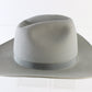 Top Hatter Light Gray Felt Ladies Cowboy Hat W/ Feathers 7 3/8 59cm