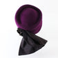Sonni Of California Ladies Boutique Purple Felt Hat W/ Flower 7 1/8 57cm