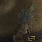 Dobbs Fifth Ave Hunter Mt Mens Brown Felt Fedora W/ Feather and Pin 7 3/8 59cm