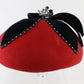 Tim Crawford Red & Black Ladies Boutique Couture Hat Felt 7 1/8 57cm