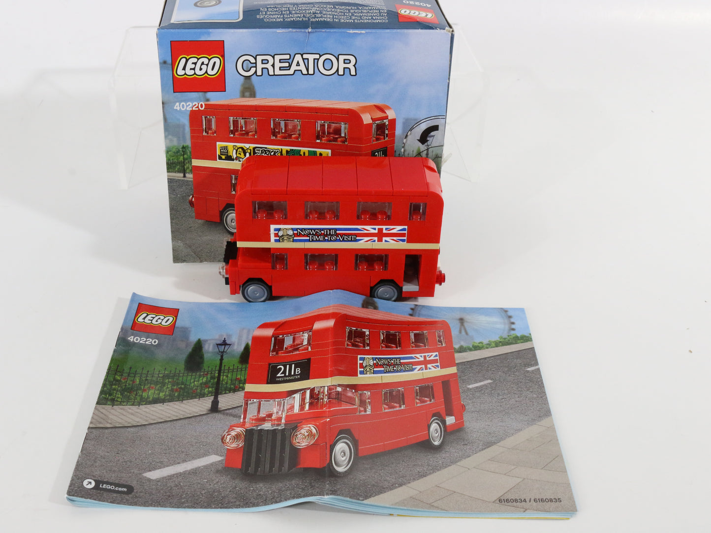 Lego Creator Double Decker Westminister Bus Built 40220 + Box Instructions