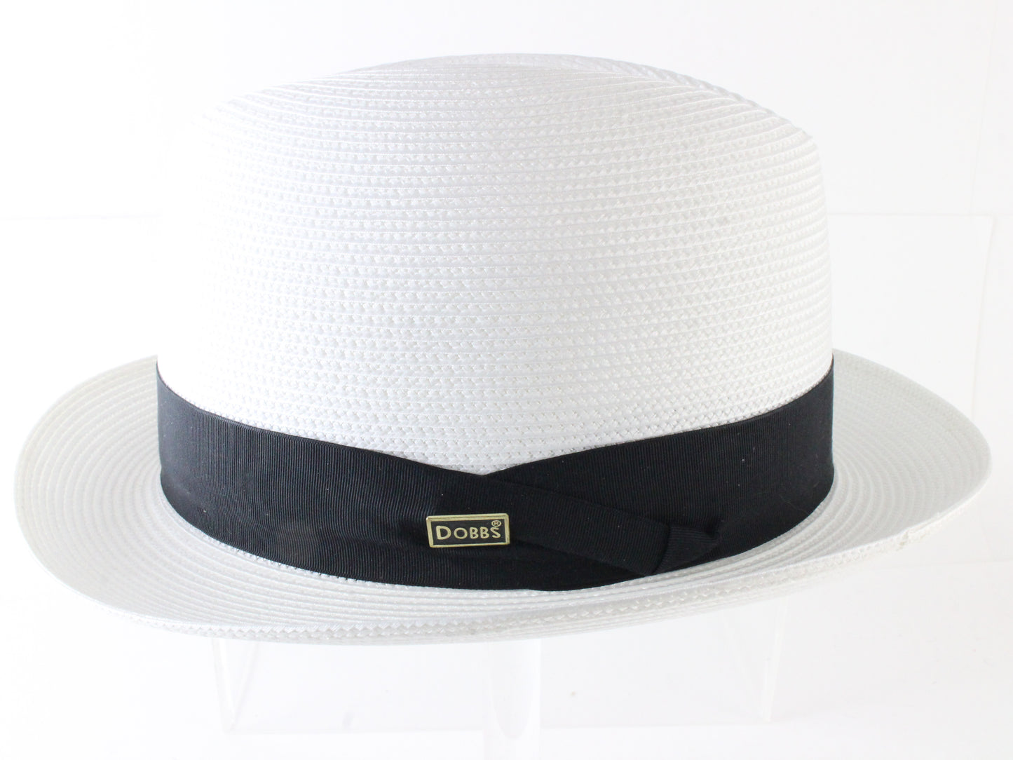 Dobbs Fifth Avenue Parker Mens White Straw Fedora W/ Pin MULTIPLE SIZES