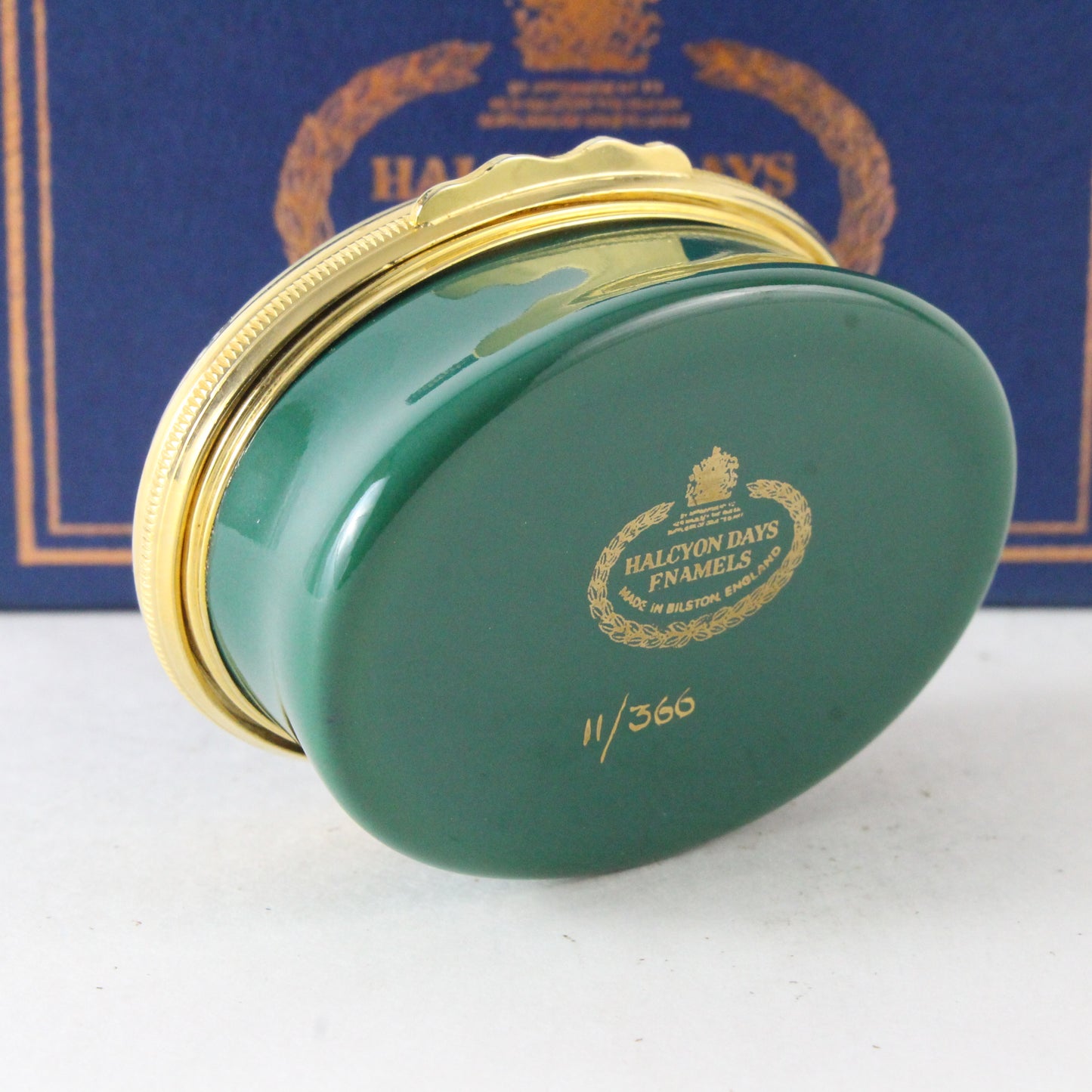 Halcyon Days Holiday Dinner Christmas 1980 Enamel Box Limited Edition 11/366