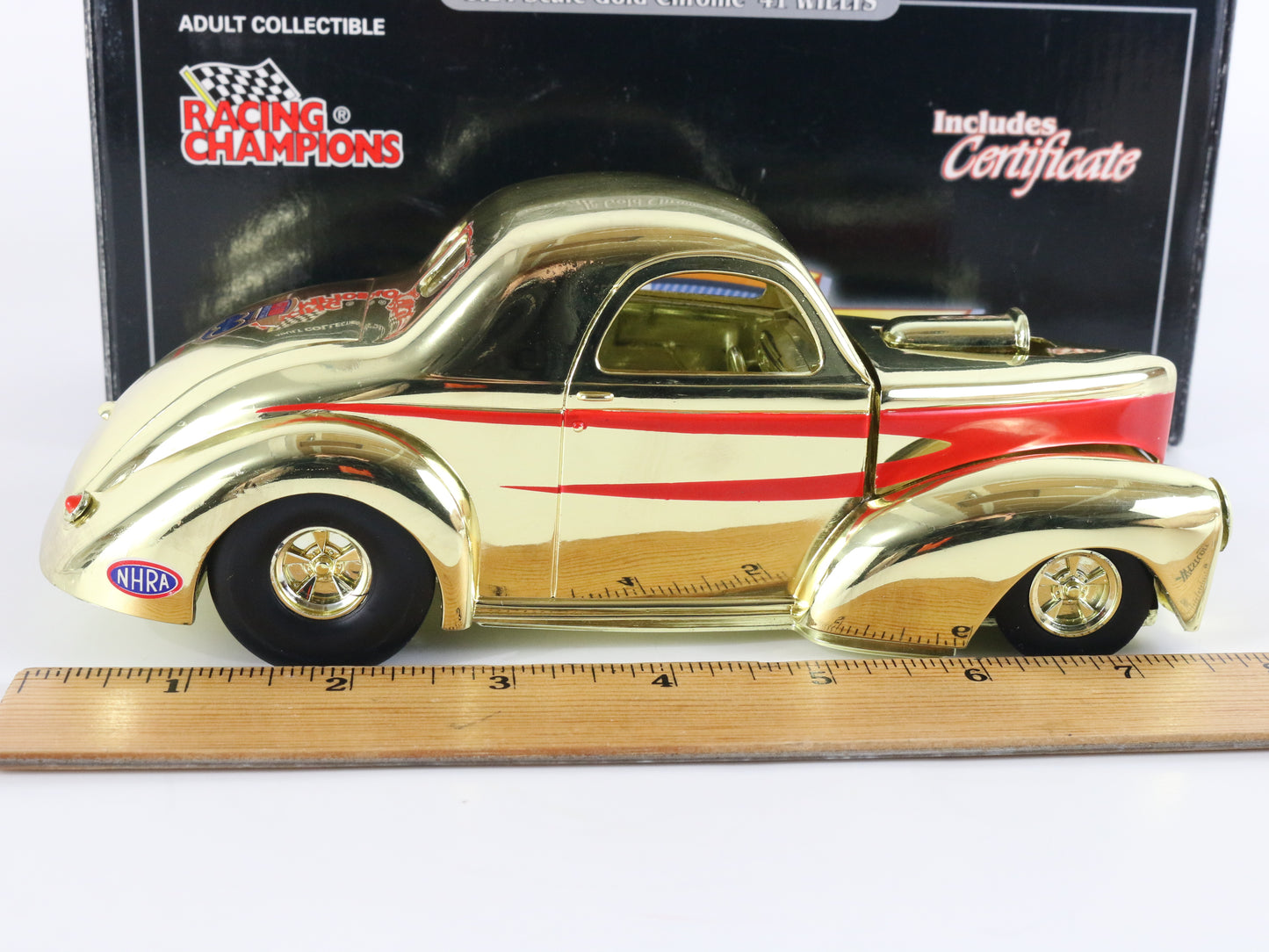 1941 Willys Gold Chrome 50th Anniversary Hot Rod Racing Champions 1:24 Car