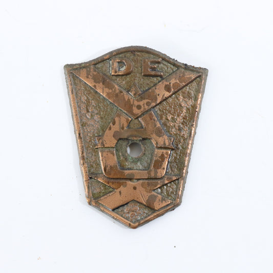 De Vaux Bronze Color Automobile, Truck Emblem Radiator Badge 1.75��� 1930s Era