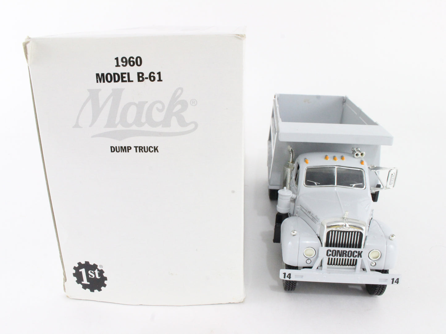 1960 Model B-61 Mack Dump Truck Conrock First Gear 1:34 Model 19-1956