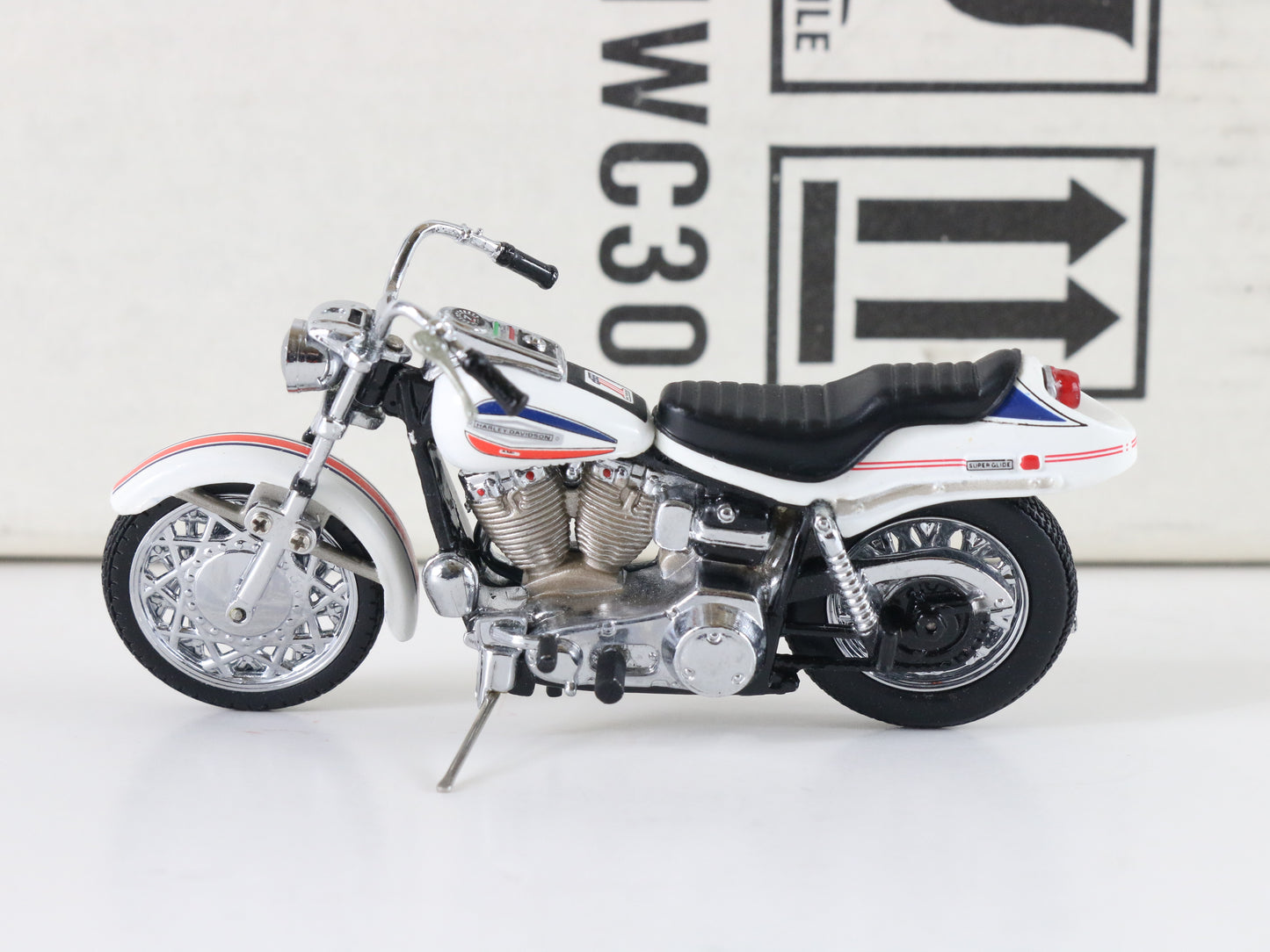 1971 Harley Davidson Super Glide Model Motorcycle Franklin Mint 1:24 B11wc30