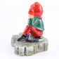 Vintage Red And Green Outfit W/ Beard Pixie On Connemara Marble Ireland 2.5 In
