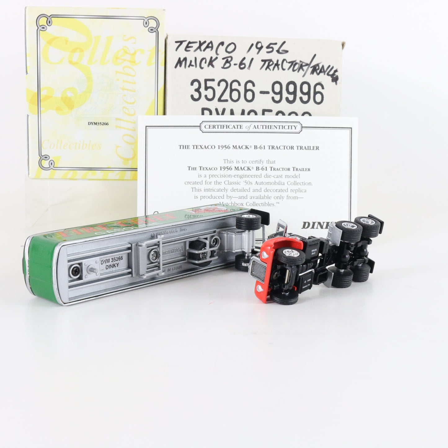 1956 Mack B-61 Tractor Truck & Trailer Texaco 50s Automobilia Matchbox