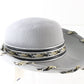 Mr D Ladies Boutique Gray Felt Hat W/ Gold and Silver Accents 6 3/4 54cm