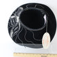 George Zamau'l Couture Ladies Boutique Black Felt Hat W/ Rhinestones 7 56cm