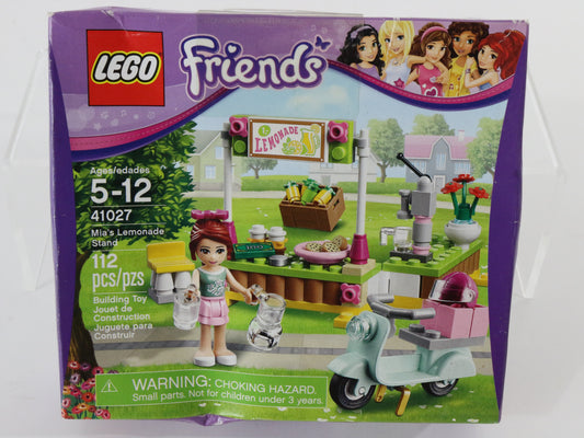 Lego Friends Mias Lemonade Stand Partly Built Set 41027 W/ Box & Instructions