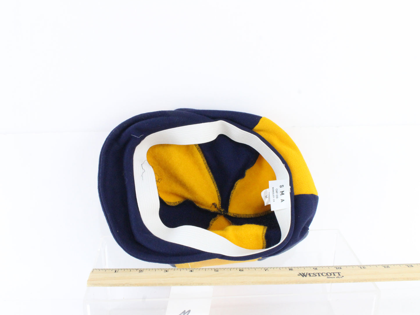 SMA Cap Co Mens Navy Blue and Yellow Cotton Blend Sport Cap M