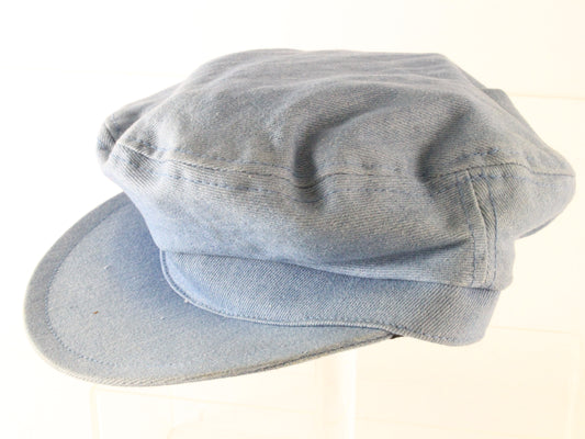 Mens Classic Light Blue Denim Sport Cap 7 1/8 57cm