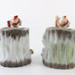 Vintage Red Pixie Elf Ceramic Planter Lot Of 2 Occupied Japan 4.5 In