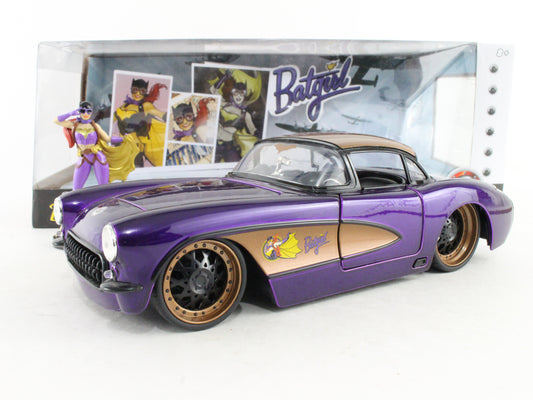 Batgirl & 1957 Chevy Corvette DC Comics Bombshells Jada 1:24 Scale Model 30457