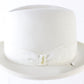 Borsalino Alessandria Mens White Felt Homburg MULTIPLE SIZES