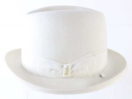 Borsalino Alessandria Mens White Felt Homburg MULTIPLE SIZES