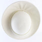 George Zamaul Coture Ladies White Felt Hat W/ Rhinestones 7 1/4 58cm
