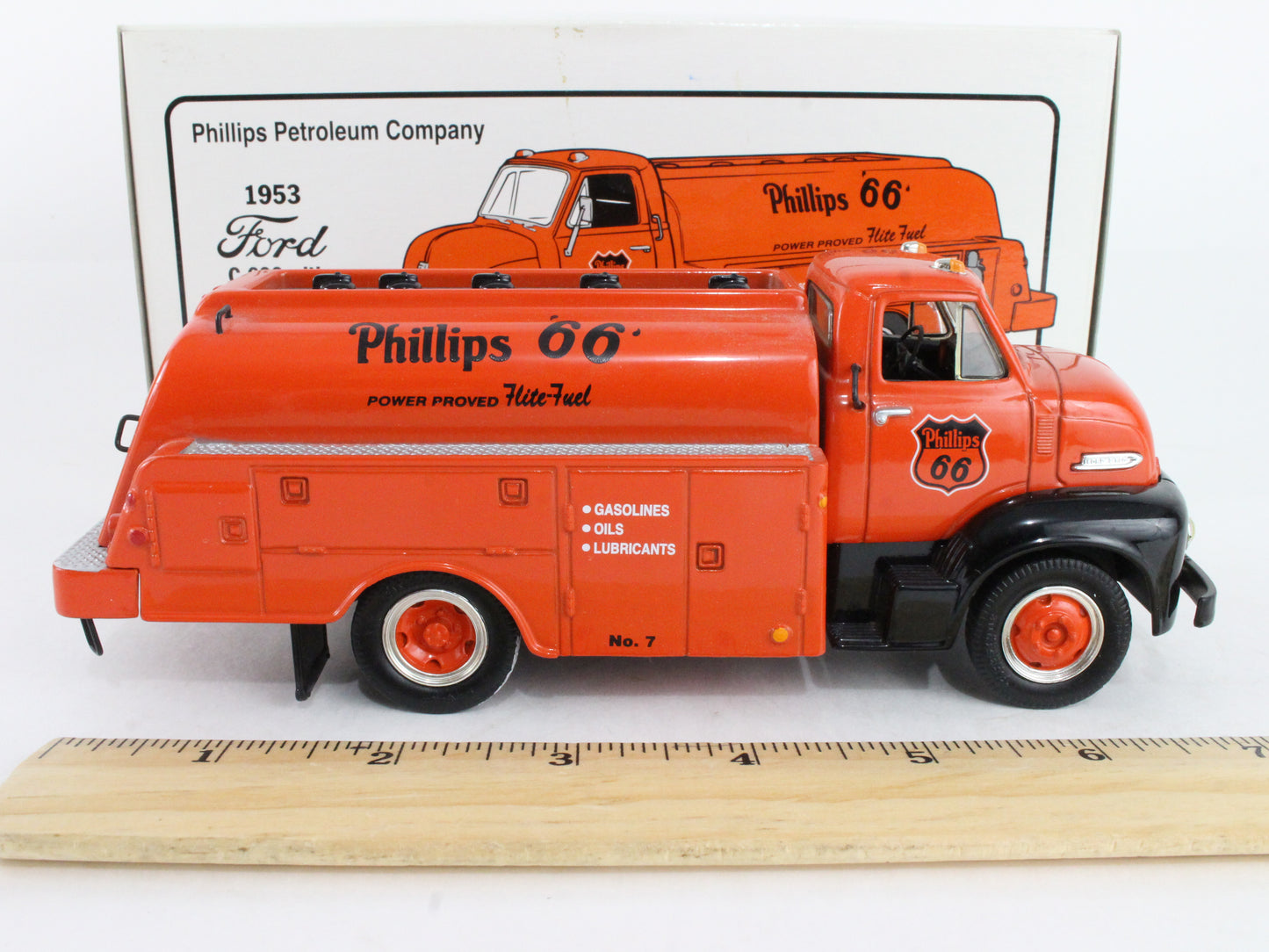 1953 Ford C-600 W/ Tanker Truck Body Phillips 66 First Gear 1:34 Model 19-1955