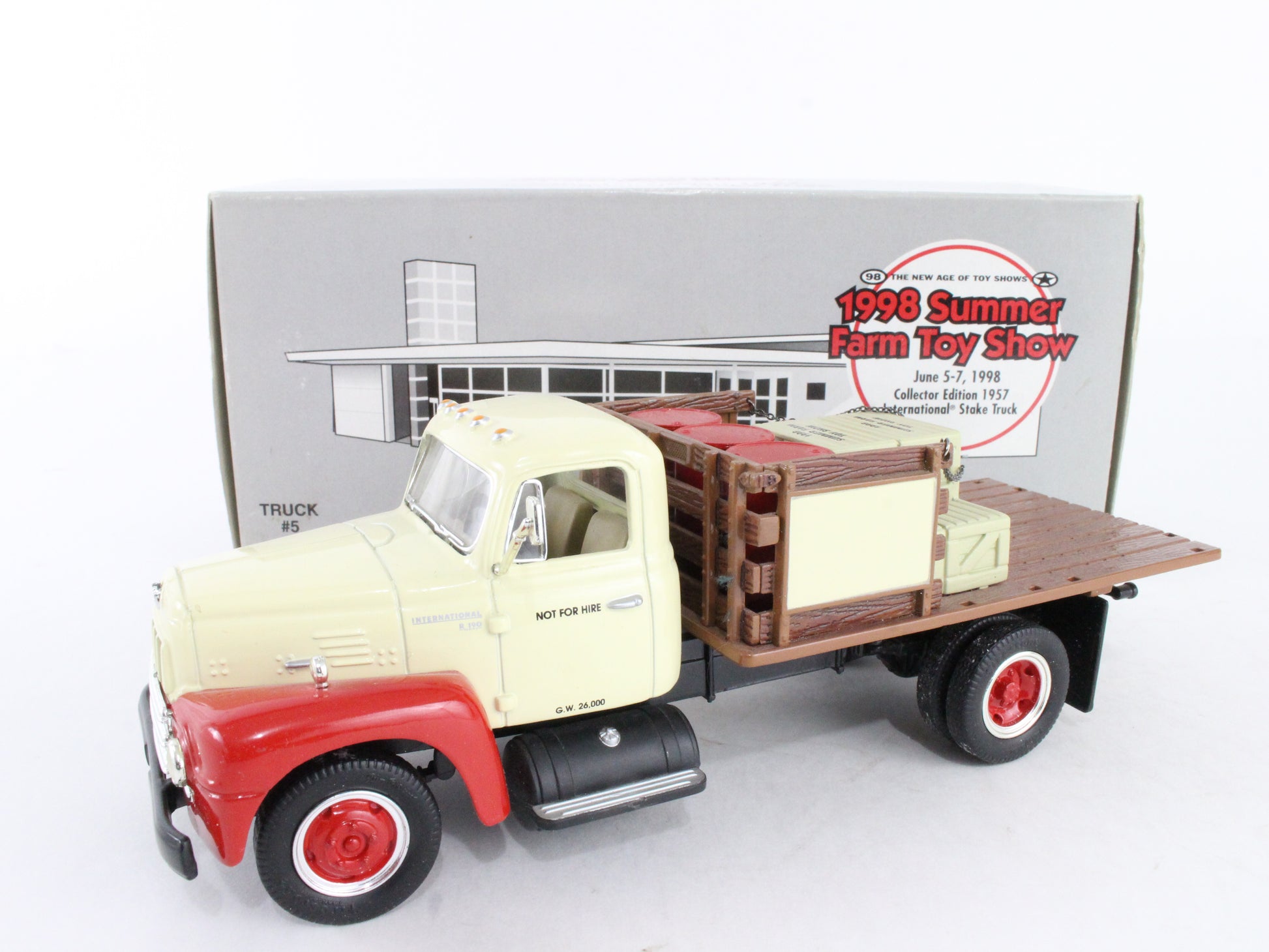 1957 International Stake Truck 1998 Summer Farm Toy Show First Gear 1:34 19-2163