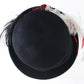 Chapeau Creations Ladies Black Fancy Boutique Felt Hat W/ Feathers 6 7/8 55cm