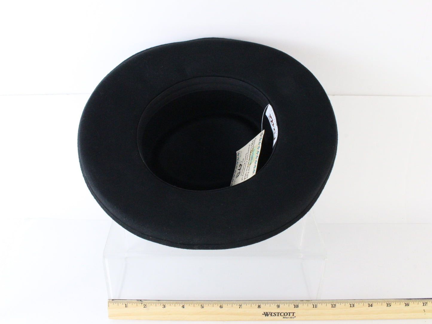 Fiesta Santa Barbara Mens Black Felt Cowboy Hat W/ Black Multicolor Band 7 56cm