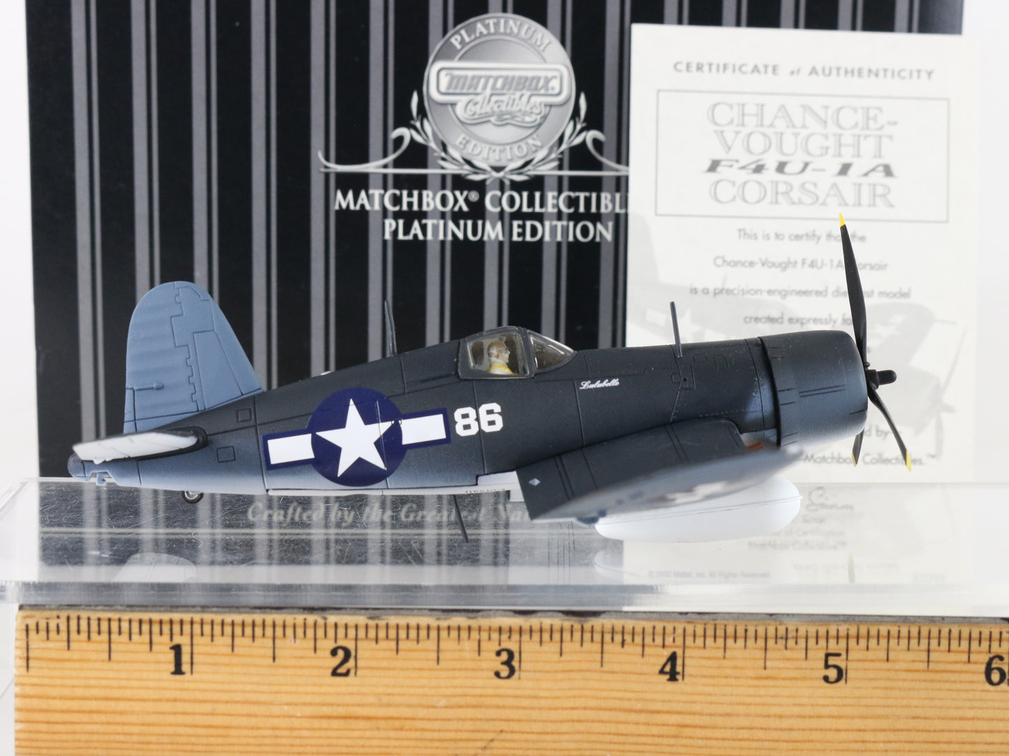 Chance Vought F4u-1a Corsair Fighter Plane WW2 Platinum Matchbox 1:72 92099