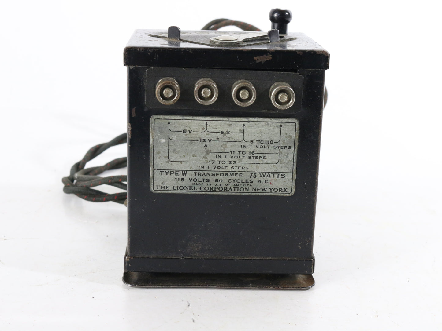 Lionel O Type W 75w 115v 60 Cycle Transformer