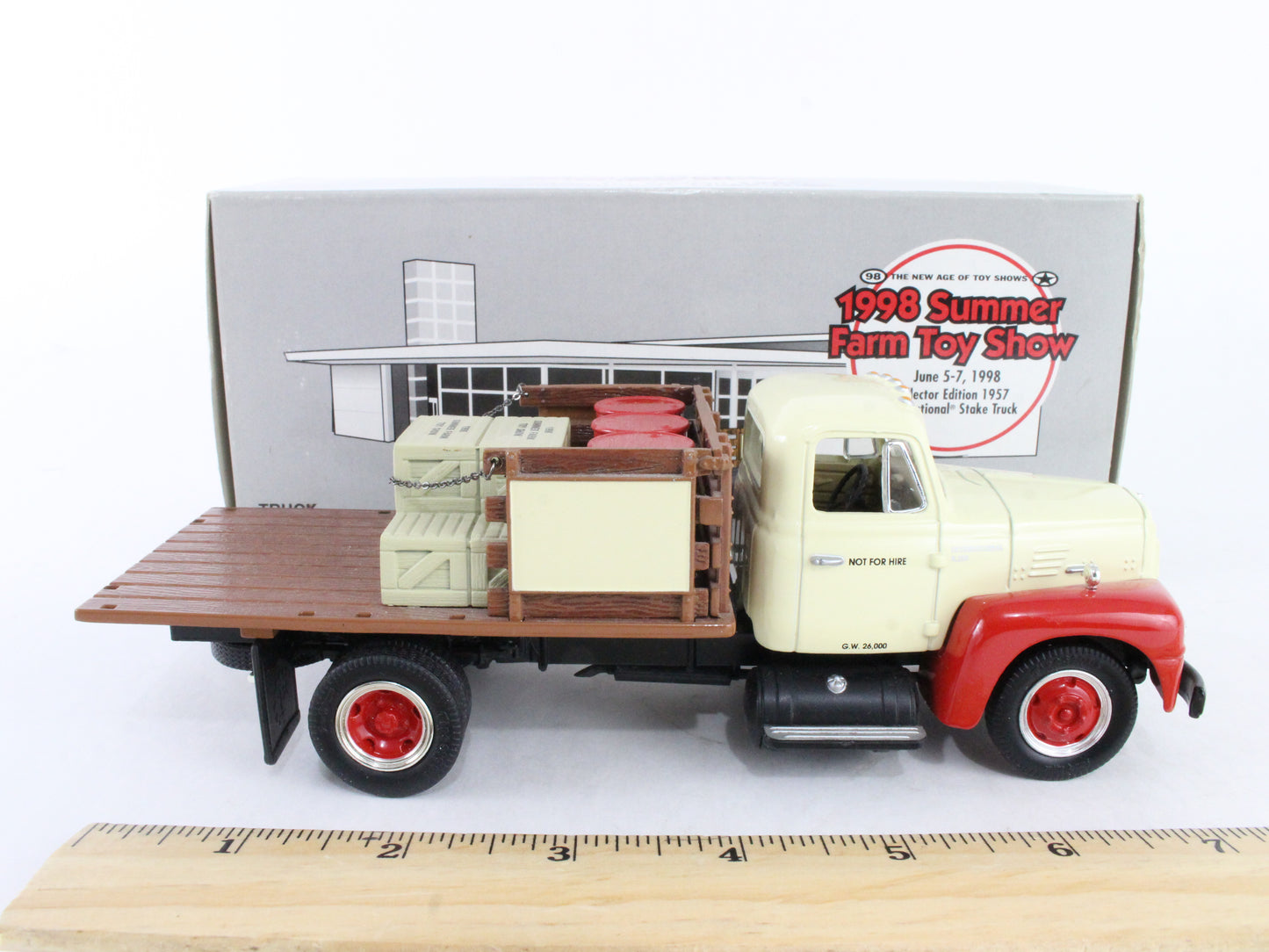 1957 International Stake Truck 1998 Summer Farm Toy Show First Gear 1:34 19-2163