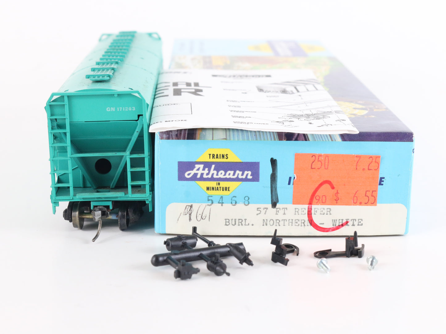 Great Northern GN 171263 Grain Loading 4 Bay Hopper Car Athearn? HO ASSEMBLED