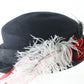 Chapeau Creations Ladies Black Fancy Boutique Felt Hat W/ Feathers 6 7/8 55cm