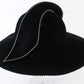 George Zamaul Vintage Ladies Fancy Hat Couture Black Felt W/ Rhinestones 7 56cm