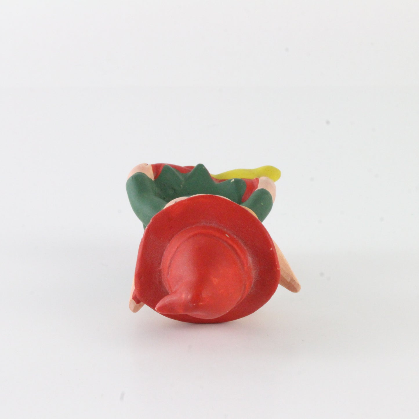 Vintage Red Green Pixie Elf Winking Seated Ceramic Victoria Ceramics Japan 3 In