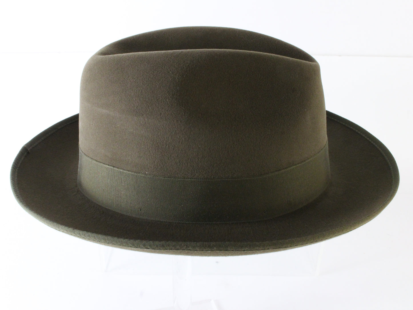 Biltmore Royal Mens Ancient Bronze Brown Felt Fedora W/ Pin 8 64cm