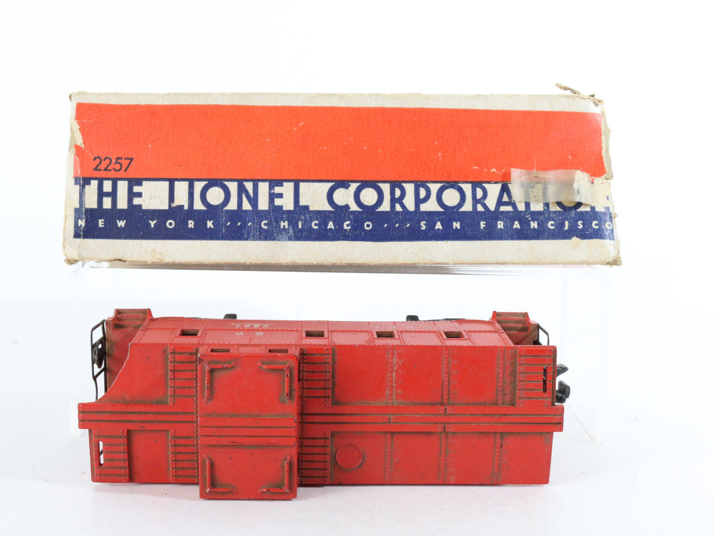 Lionel O Postwar 2257 Southern Pacific SP Red Caboose + box