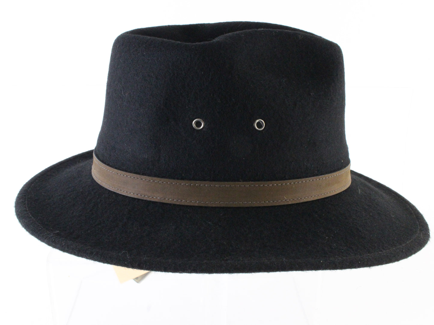 Fiesta Santa Barbara Mens Black Wool Felt Water Resistant Fedora SIZE: M