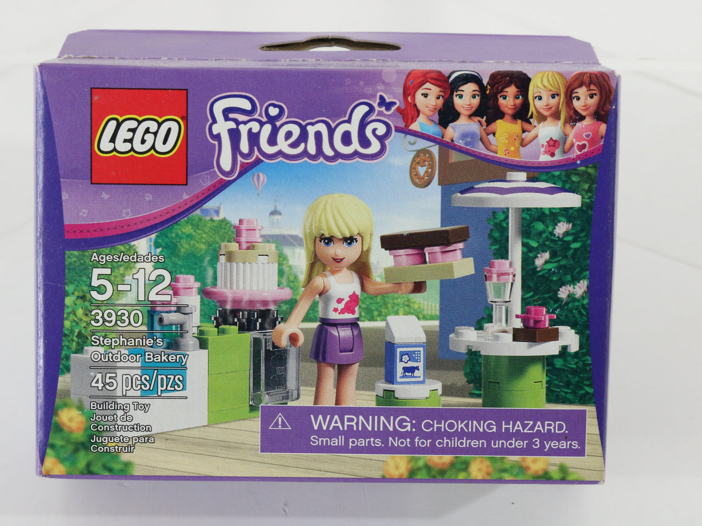 Lego Friends Stephanies Outdoor Bakery Mostly Built 3930 + Box Instructions