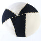Mr John Classic Ladies Navy Blue and White Wool Felt Hat W/ Beads MULTIPLE SIZES