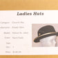 Frank Olive Private Collection Ladies Navy Blue and Gold Felt Hat 7 56cm