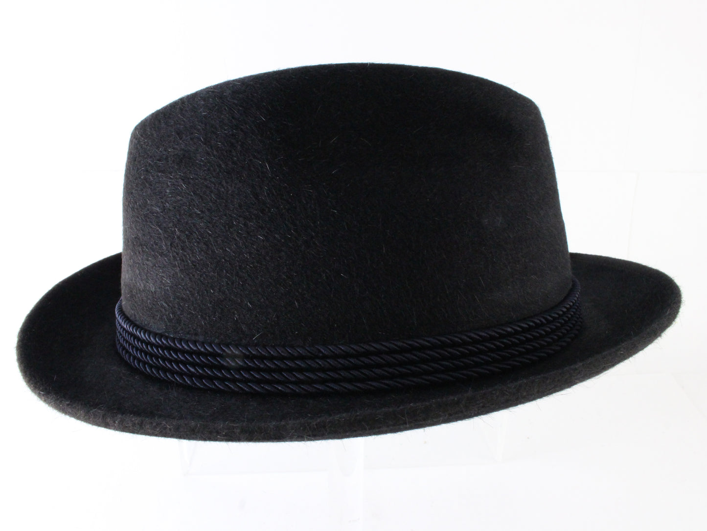 Royal Biltmore Gregory Mens DRESS Fedora Navy Blue Felt 7 5/8 61cm