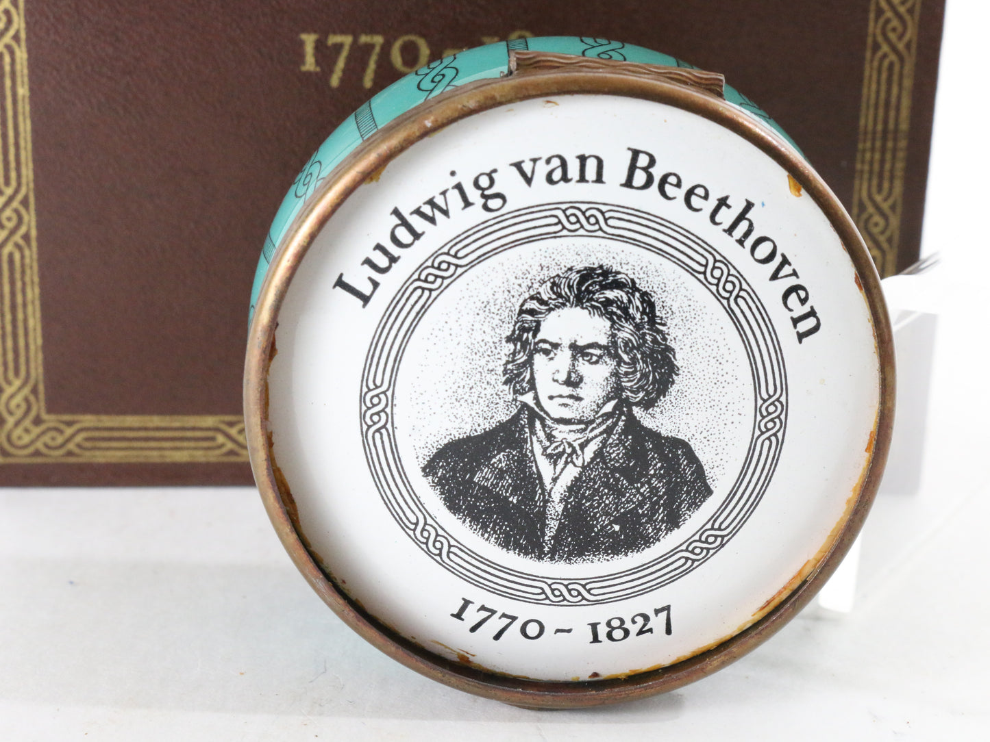 Bilston Battersea Cartier Beethoven Enamel Trinket Box 1770-1827 372/400