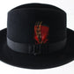 Biltmore President Top Hatter Mens Black Felt Fedora W/ Feather MULTIPLE SIZES