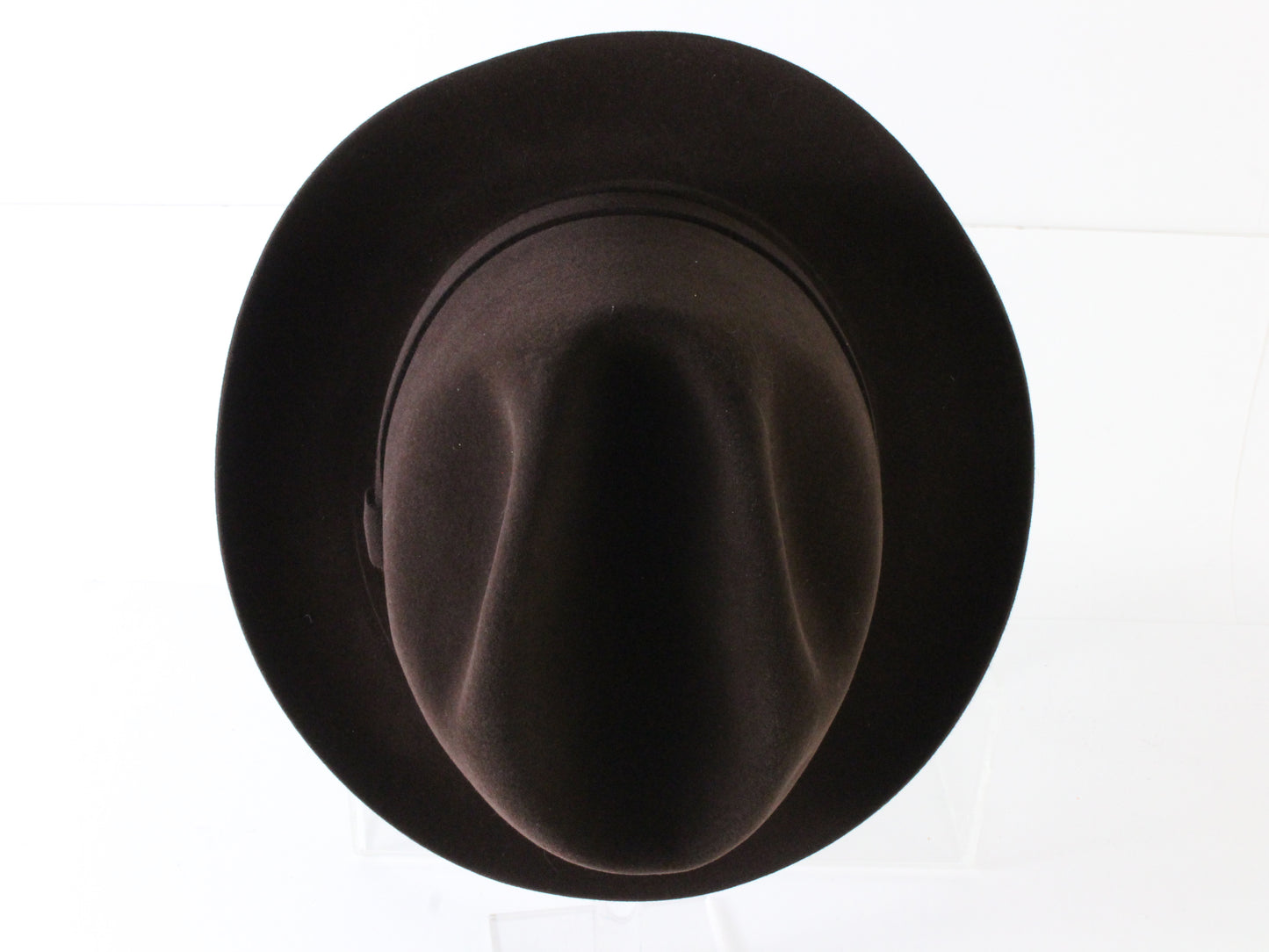 Selentino Mens Brown Extra Fine Soft Suede Felt Fedora Italian MULTIPLE SIZES