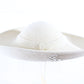 George Zamaul New York Ladies Boutique White Felt Hat W/ Rhinestones 7 56cm